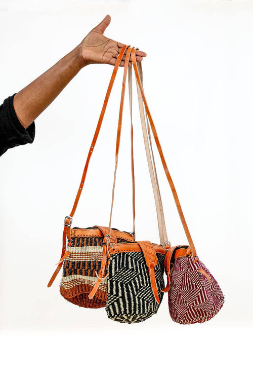Purse, long leather strap