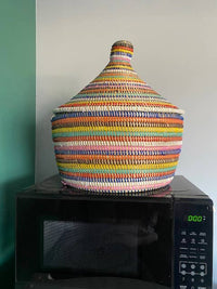 Lidded Basket, Assorted sweet grass, small