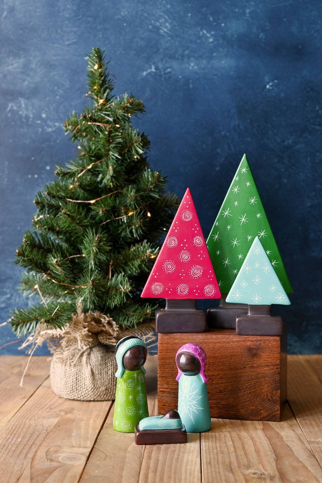 Medium Red Soapstone Tree Sculpture