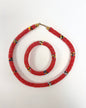 Maasai Necklace and Bracelet set, beaded