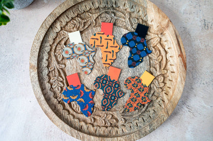 African Print Ankara Magnetic Bookmarks - Diamonds