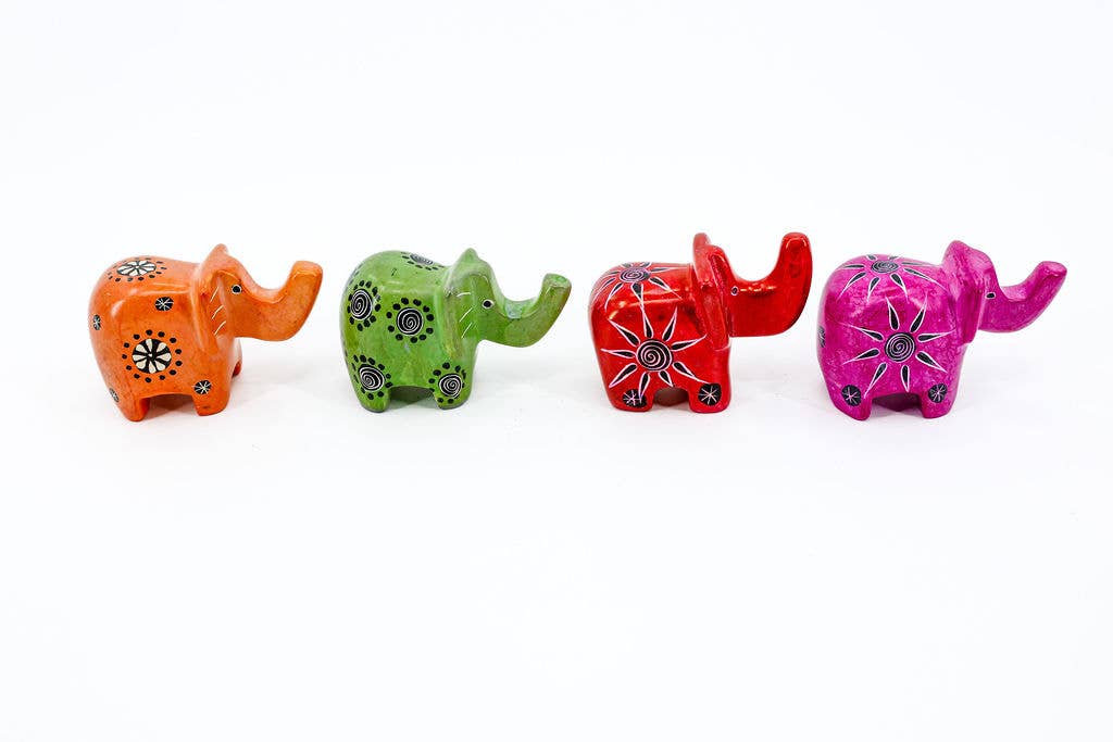 Soapstone Animal Figurine, elephant small