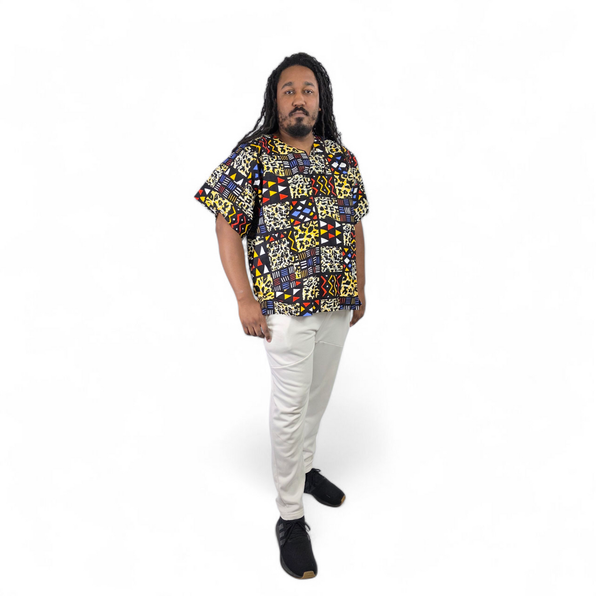 Mens Kente Checkered Shirt
