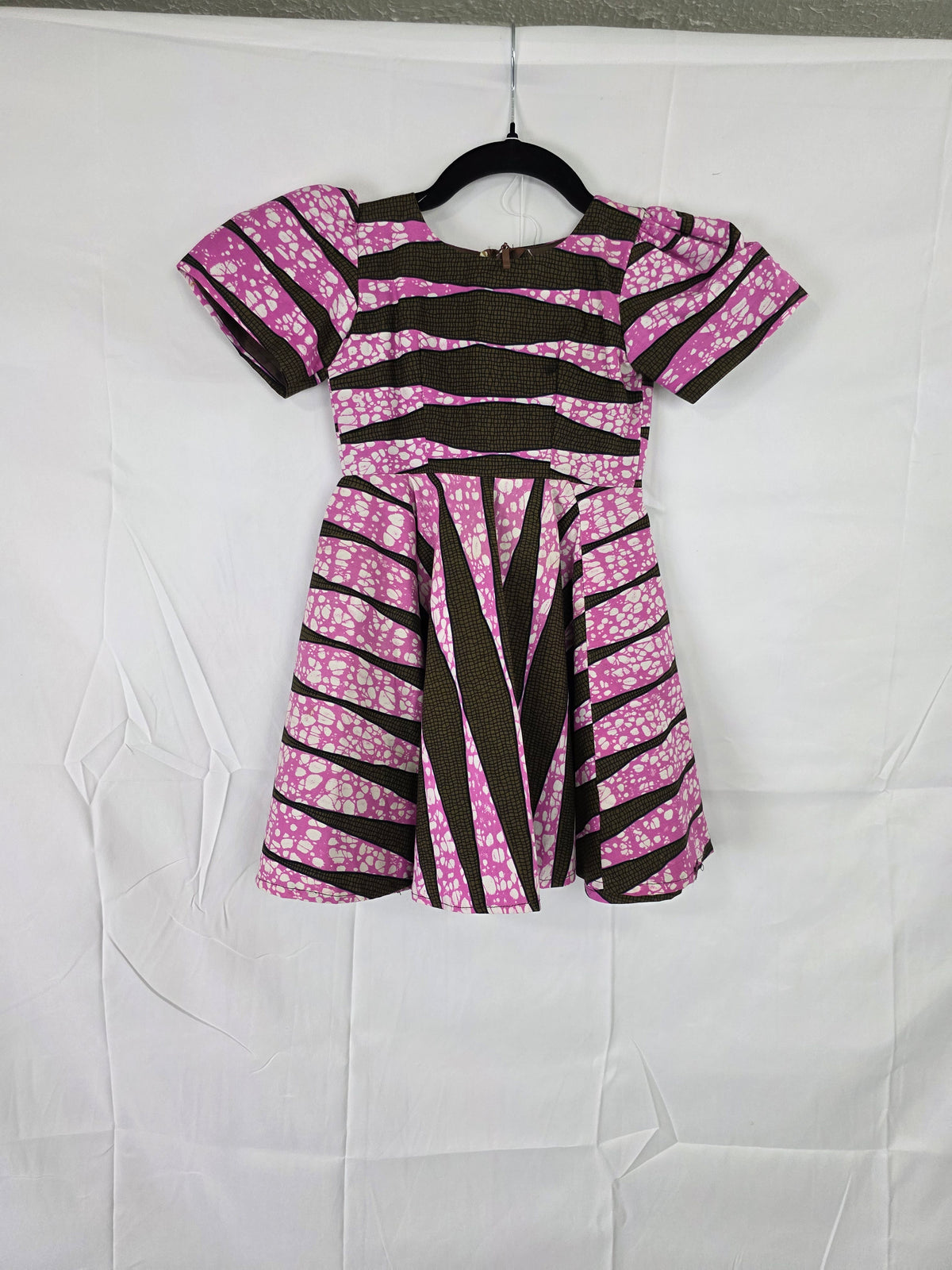 Pink Striped Girls Dress