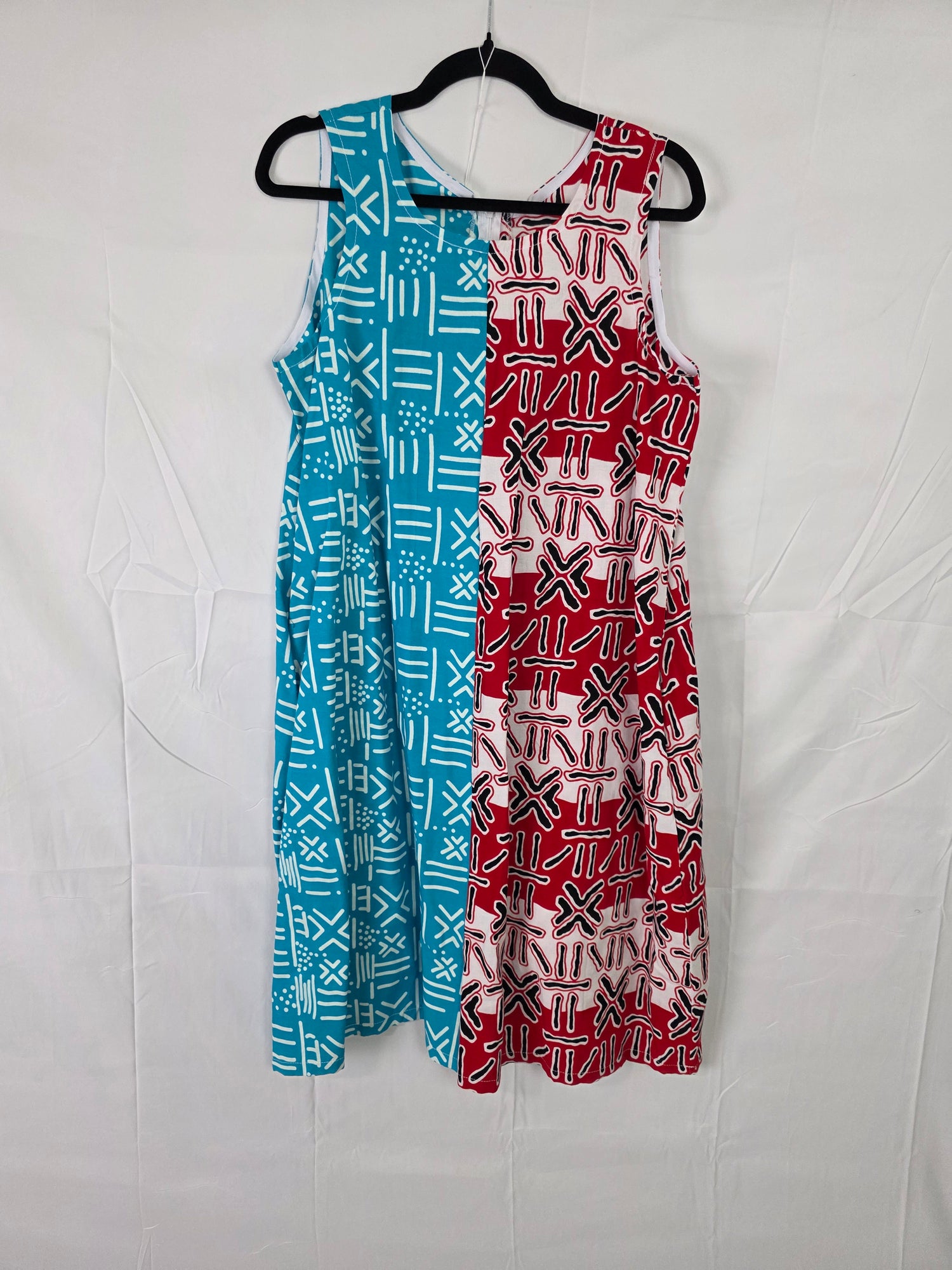 Blue & Red African Dress