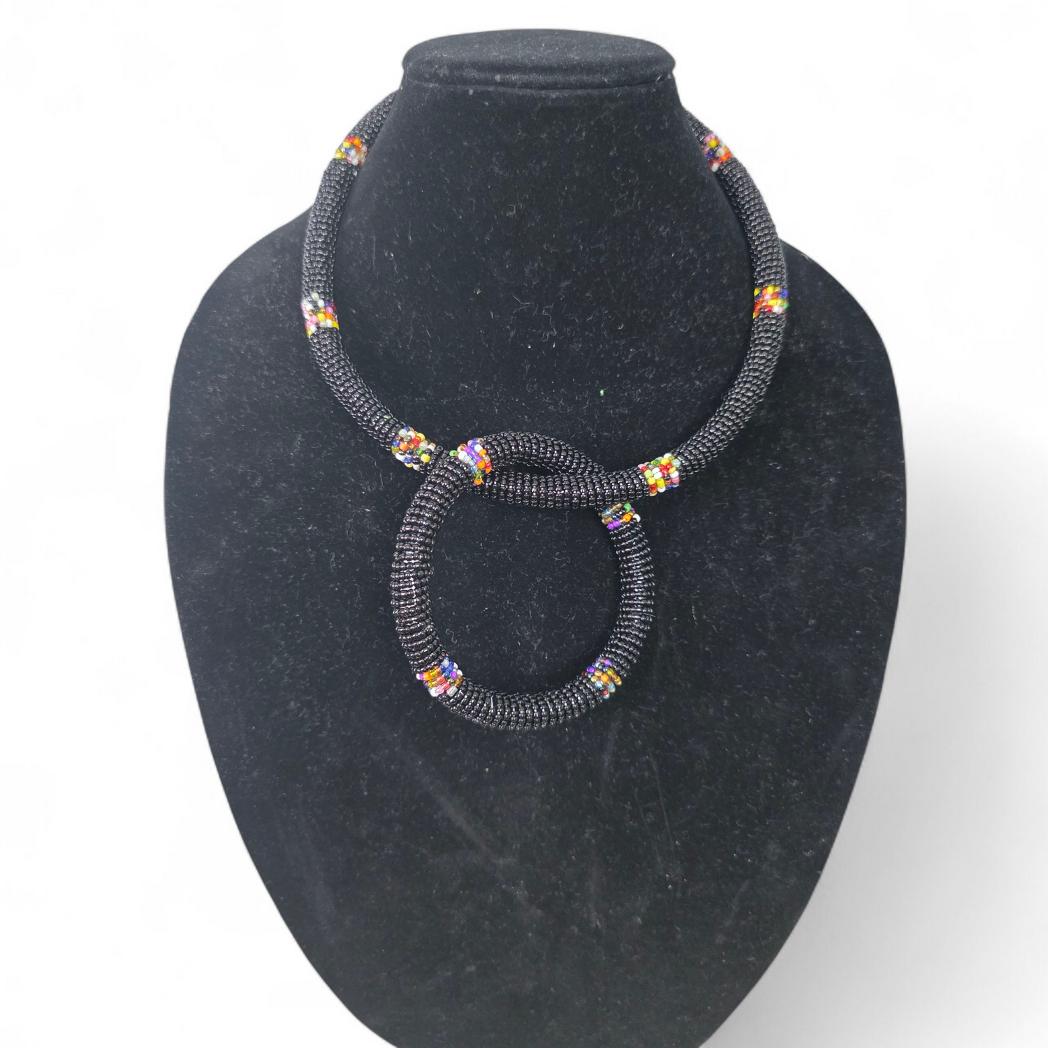 African Cord Necklace Bracelet Set