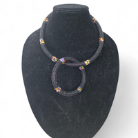 African Cord Necklace Bracelet Set