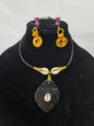 Cowrie Copper Necklace Earring Set