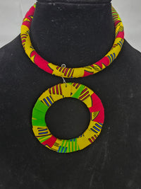 Cloth Kente Ring Choker