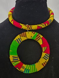 Cloth Kente Ring Choker