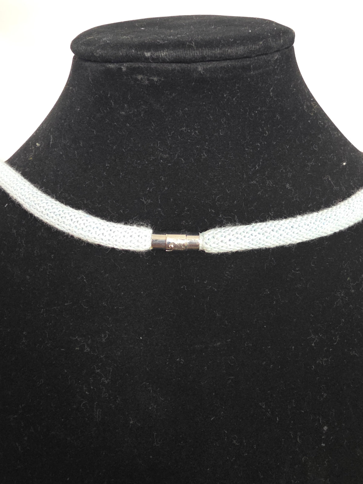 Light Blue Braided Macrame Necklace