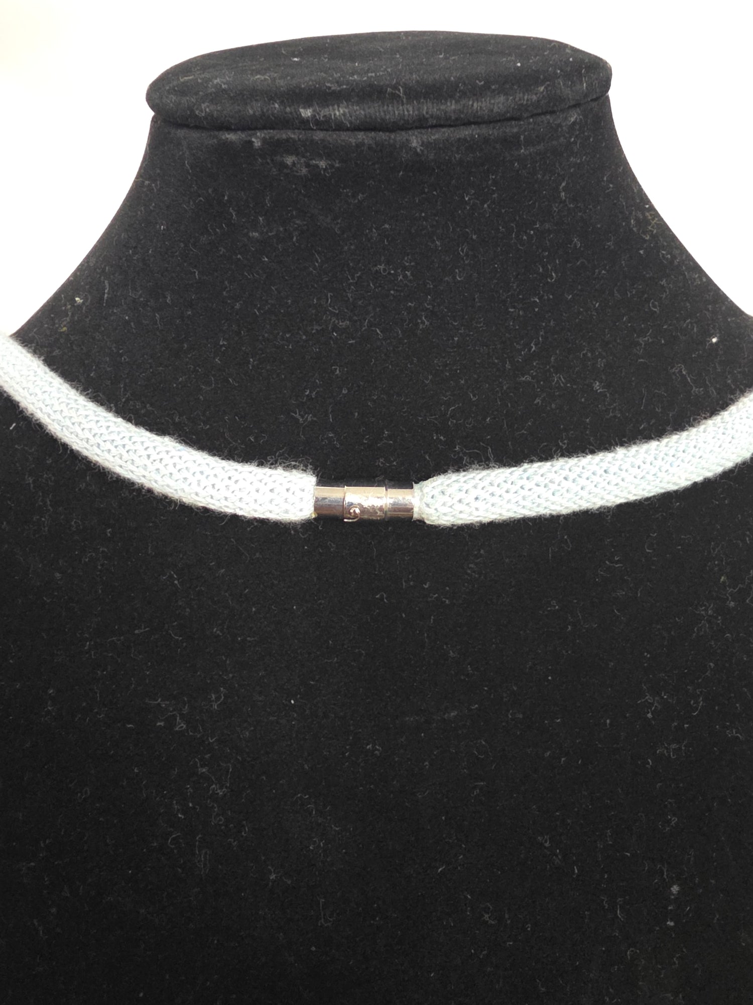 Light Blue Braided Macrame Necklace