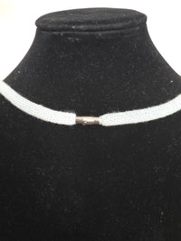 Light Blue Braided Macrame Necklace