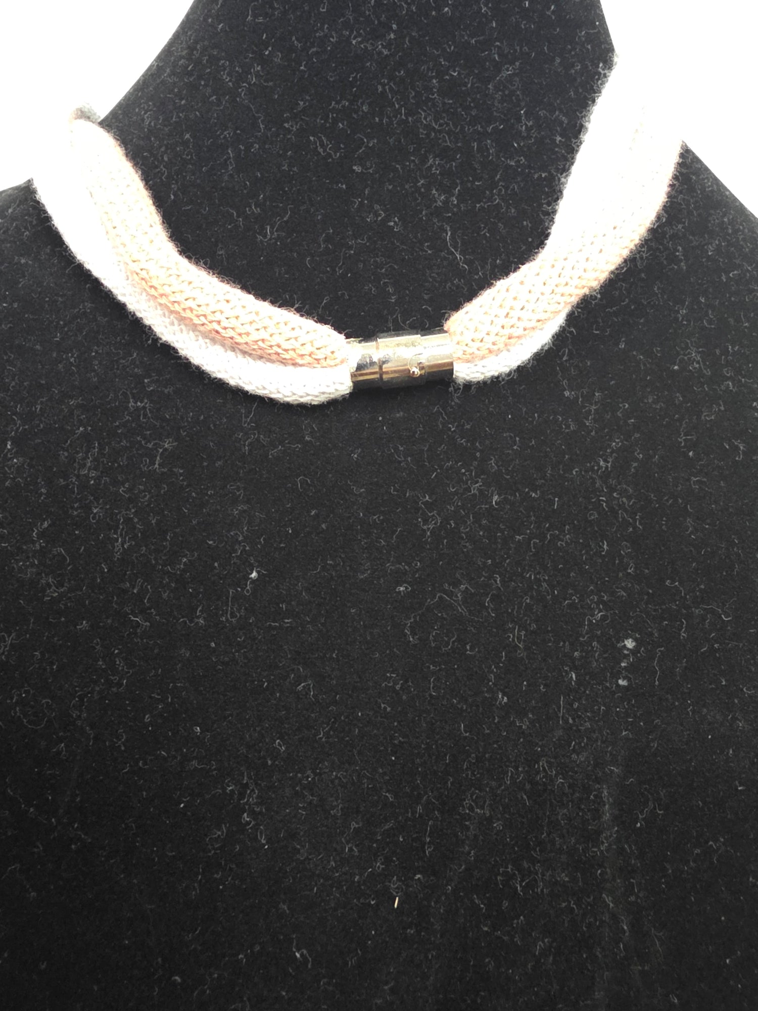 Pink Flat Corded Macrame Necklace