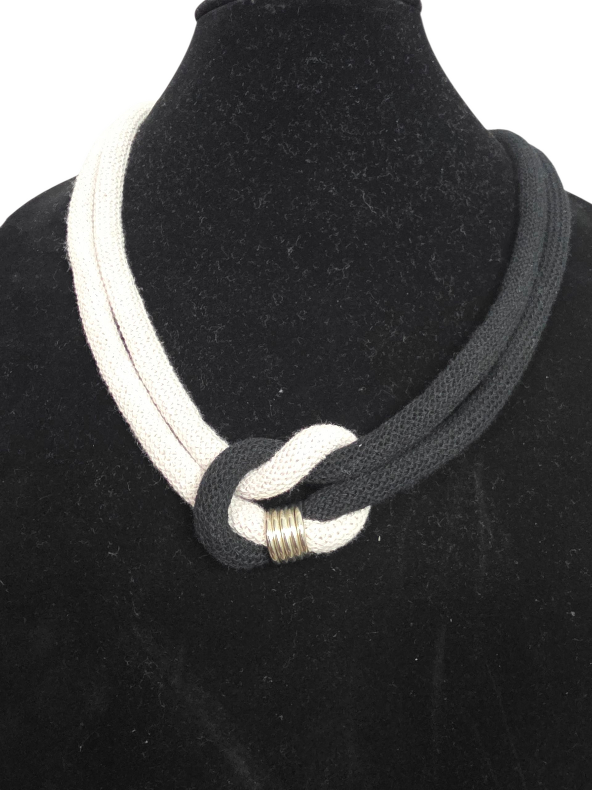 Half Tone Knotted Macrame Necklace