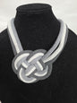 Grey Knot Macrame Necklace
