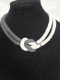 Two-Toned Knotted Macrame Necklace
