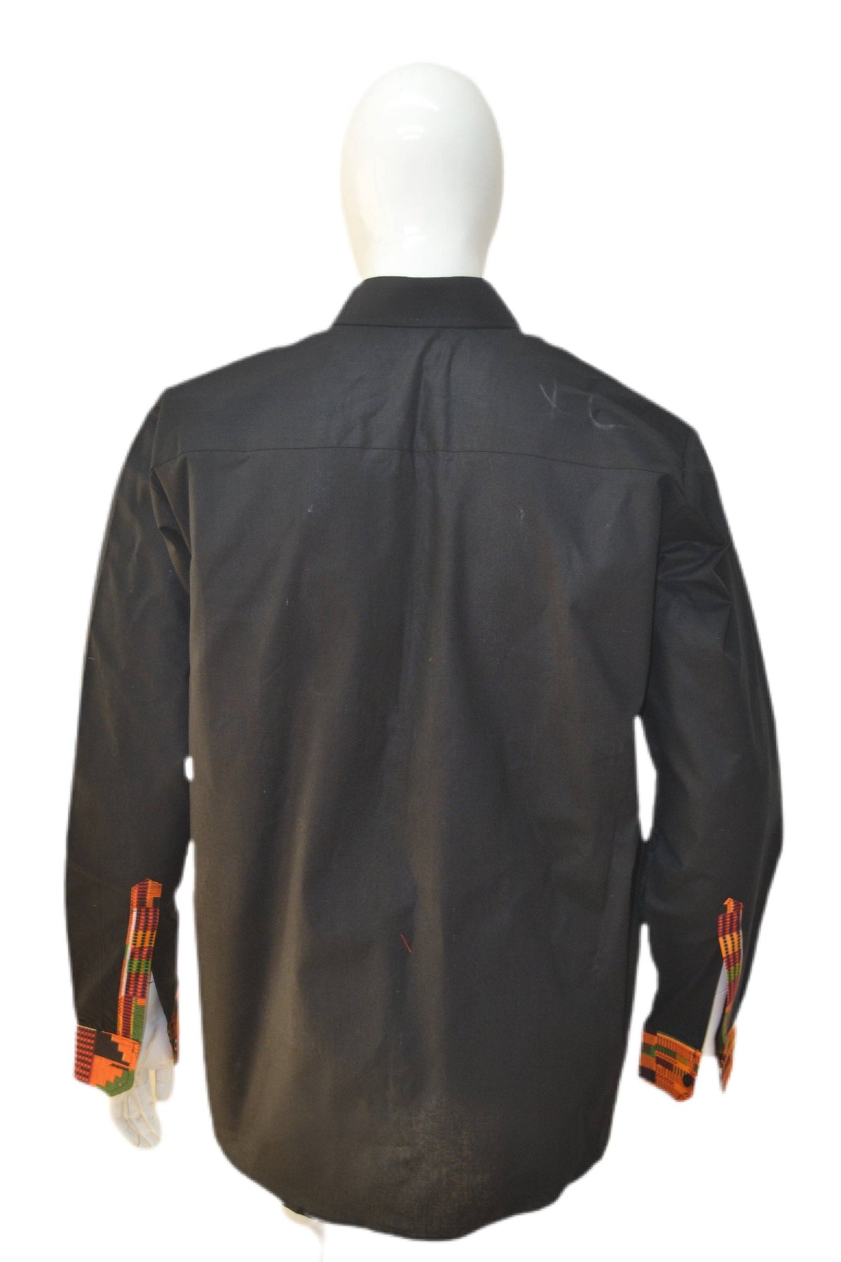 Kente Trim Long Sleeves Shirt For Men