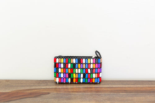 Multicolor Wooden Clutch Purse