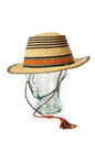 Short Brimmed Ghanaian Straw Hat with Leather Strap
