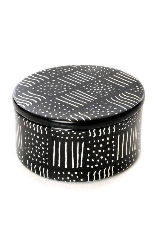 Spindle Mudcloth Soapstone Desktop Boxes