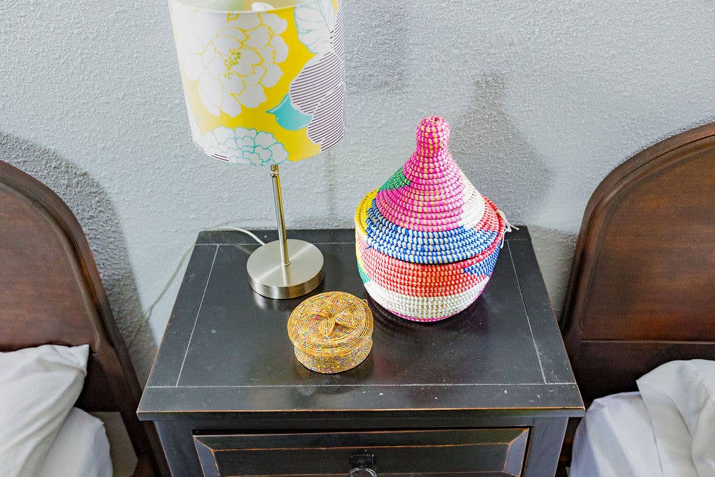 Sweet Grass Lidded Basket