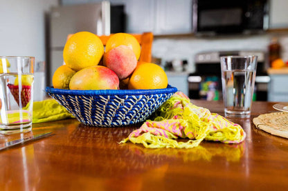 Green Raffia Fruit Basket