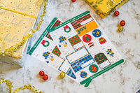 African Christmas Gift Tag Stickers