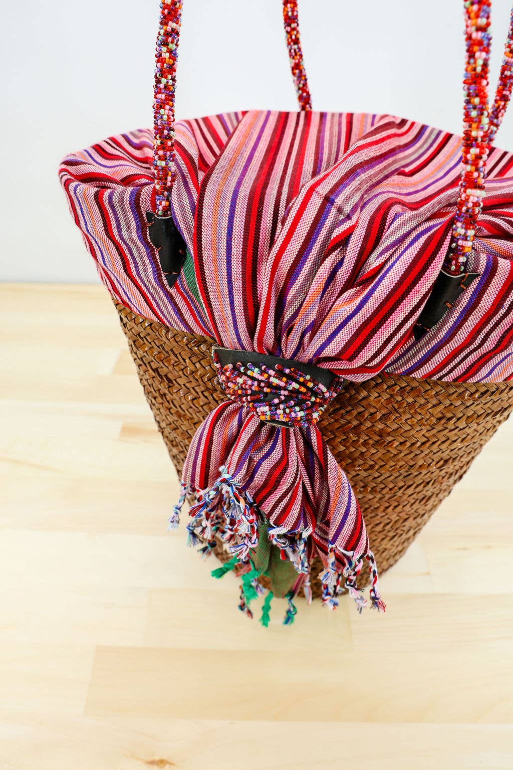 Kikapu Lamu Caramel Tote Basket