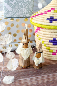 Natural Gnome Santa Holiday Ornaments