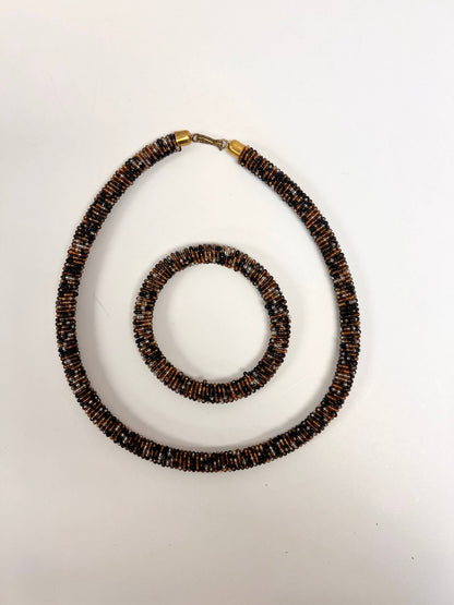 Maasai Necklace and Bracelet set, beaded