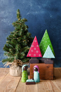 Large Soapstone Green Christmas Tree Sculpture