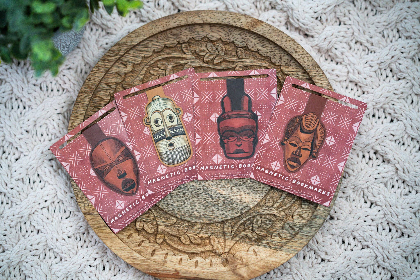 African Masks Magnetic Bookmarks - Dan