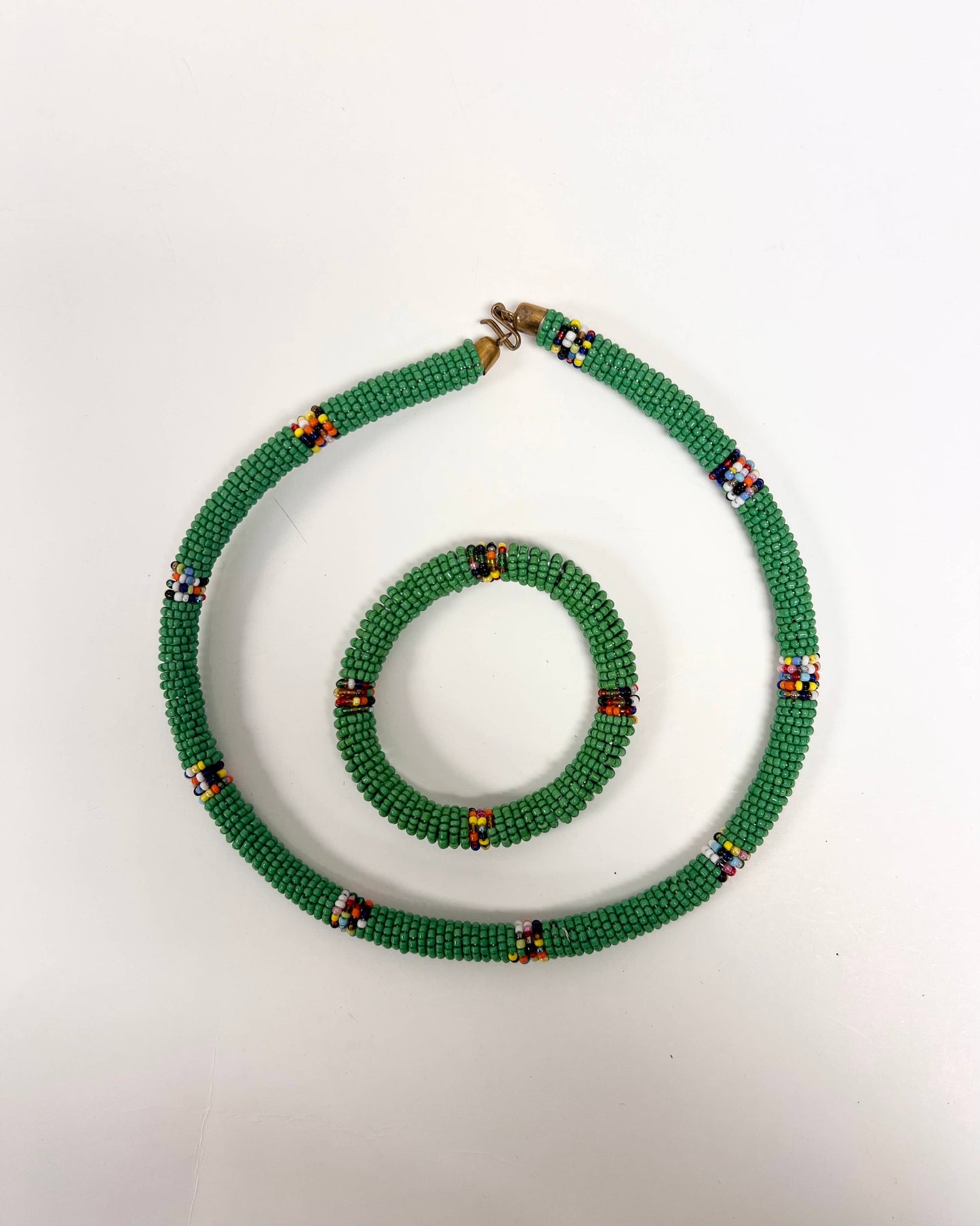 Maasai Necklace and Bracelet set, beaded