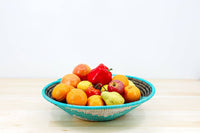 African Wall Basket / Bowl, sweet grass, multi-color