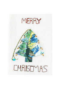 Recycled Metal Tree Note Card with Detachable Ornament