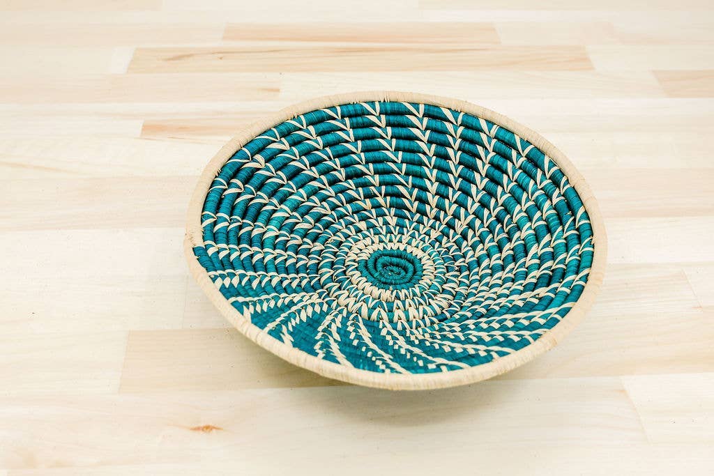 Green Raffia Fruit Basket