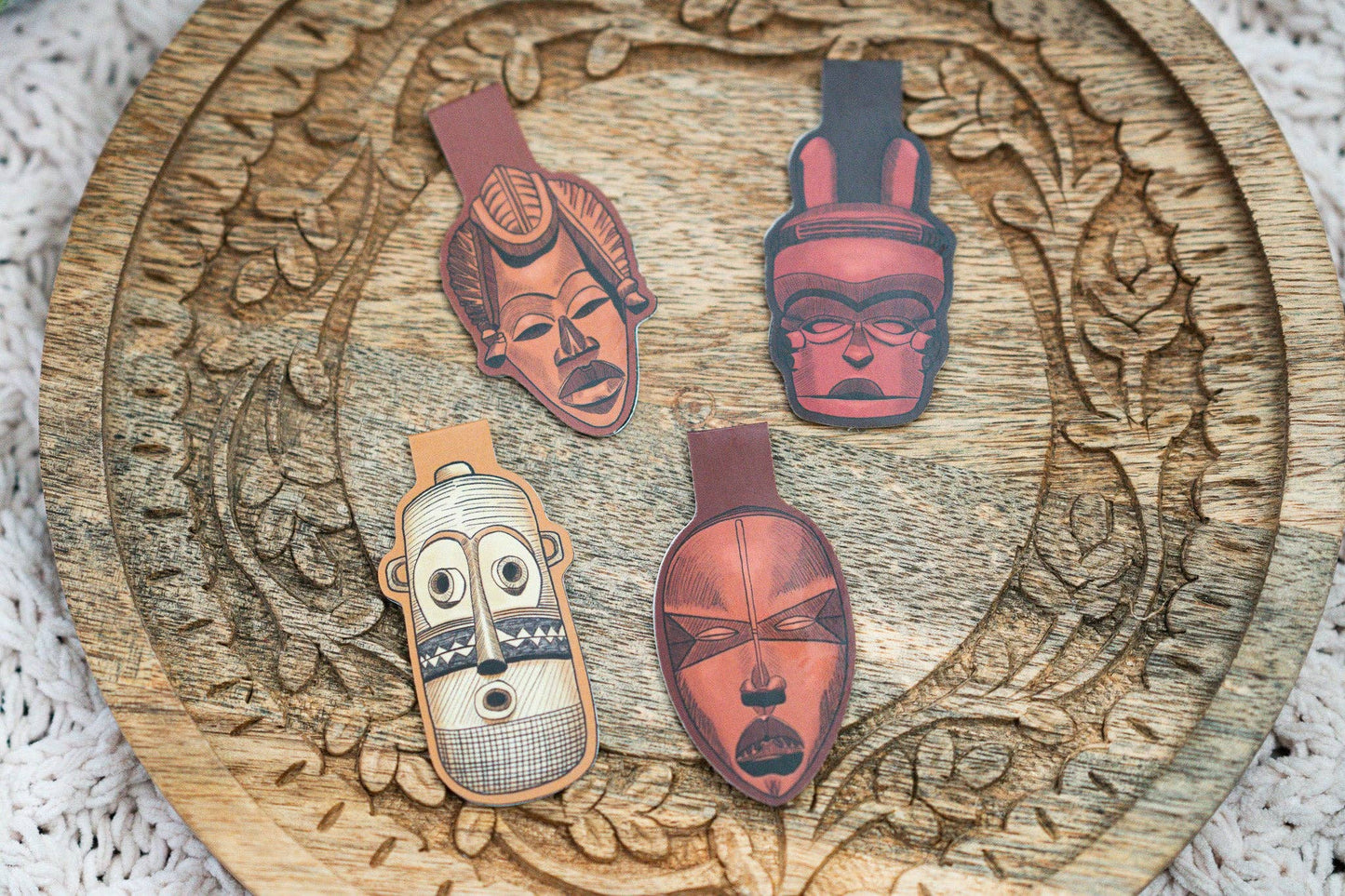 African Masks Magnetic Bookmarks - Pende