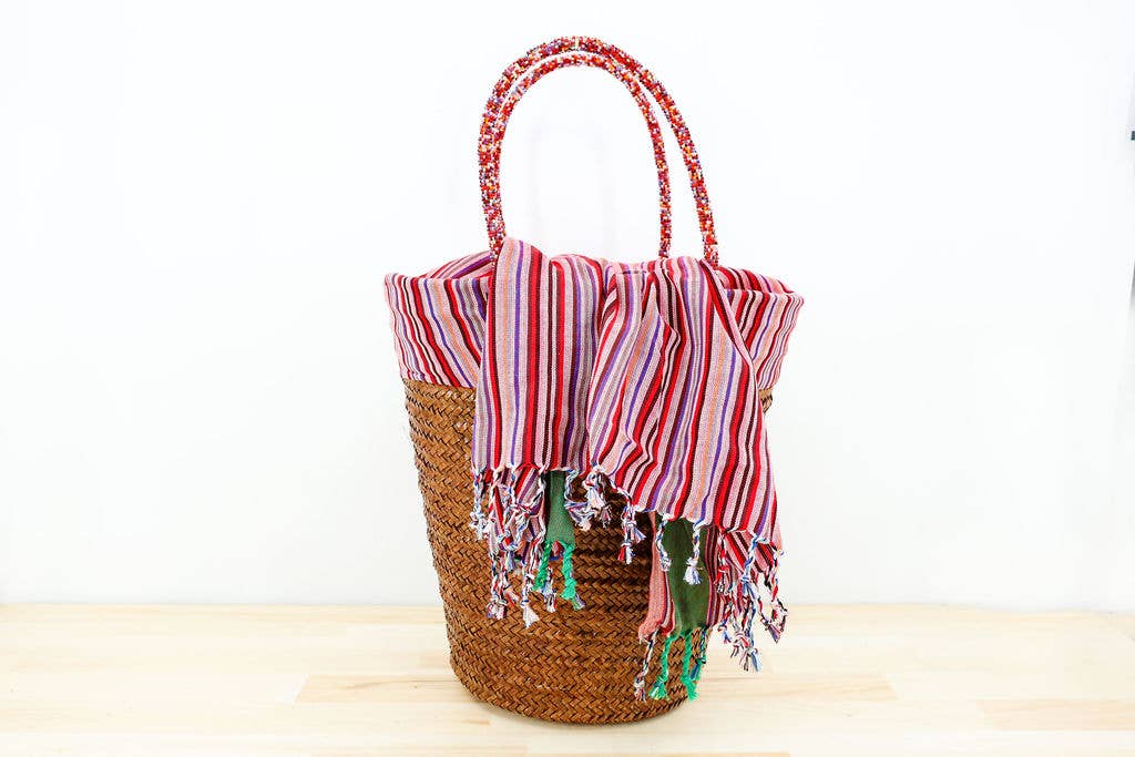 Kikapu Lamu Caramel Tote Basket