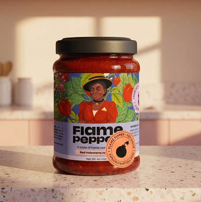 Flame Pepper Hot Sauce - 12 oz