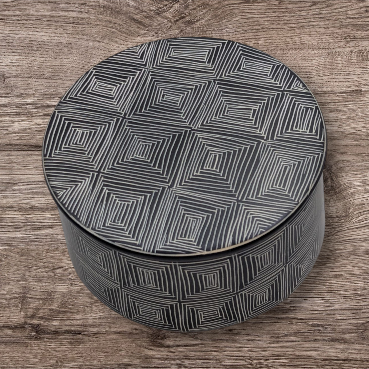 Spindle Mudcloth Soapstone Desktop Boxes