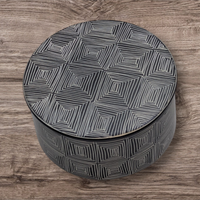 Spindle Mudcloth Soapstone Desktop Boxes