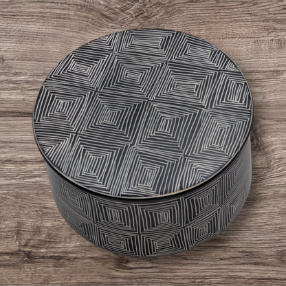 Spindle Mudcloth Soapstone Desktop Boxes