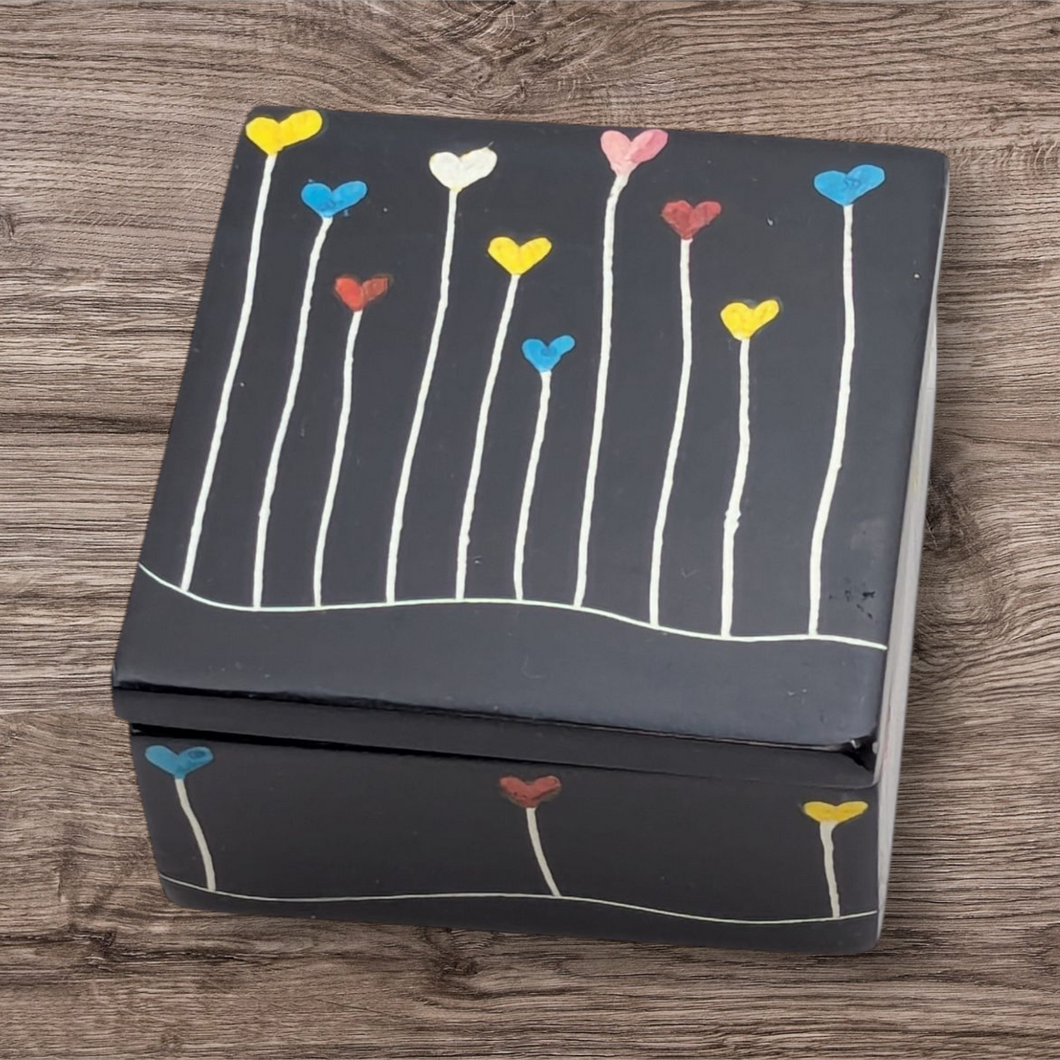 Spindle Heart Soapstone Desktop Box