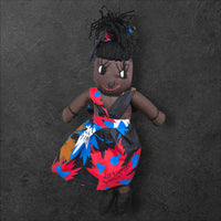 African Cloth Black Doll