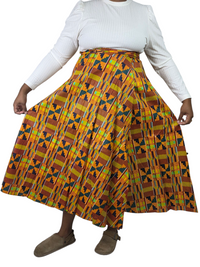 Wraparound Skirt Kente Pattern