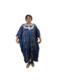 Handmade Blue Tie-Dyed Muumuu (Kaftan) – One Size | Crafted in The Gambia, Limited Edition