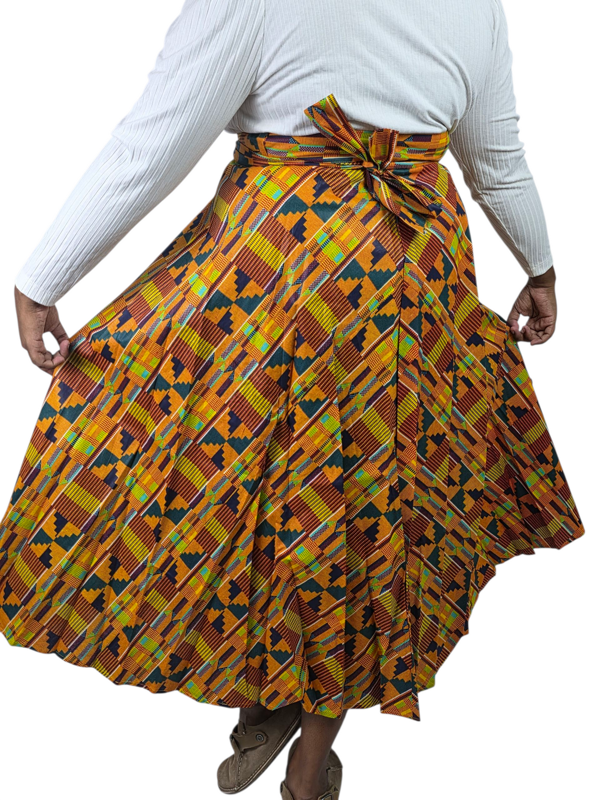 Wraparound Skirt Kente Pattern