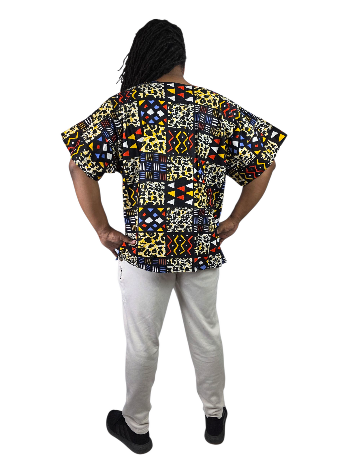 Mens Kente Checkered Shirt