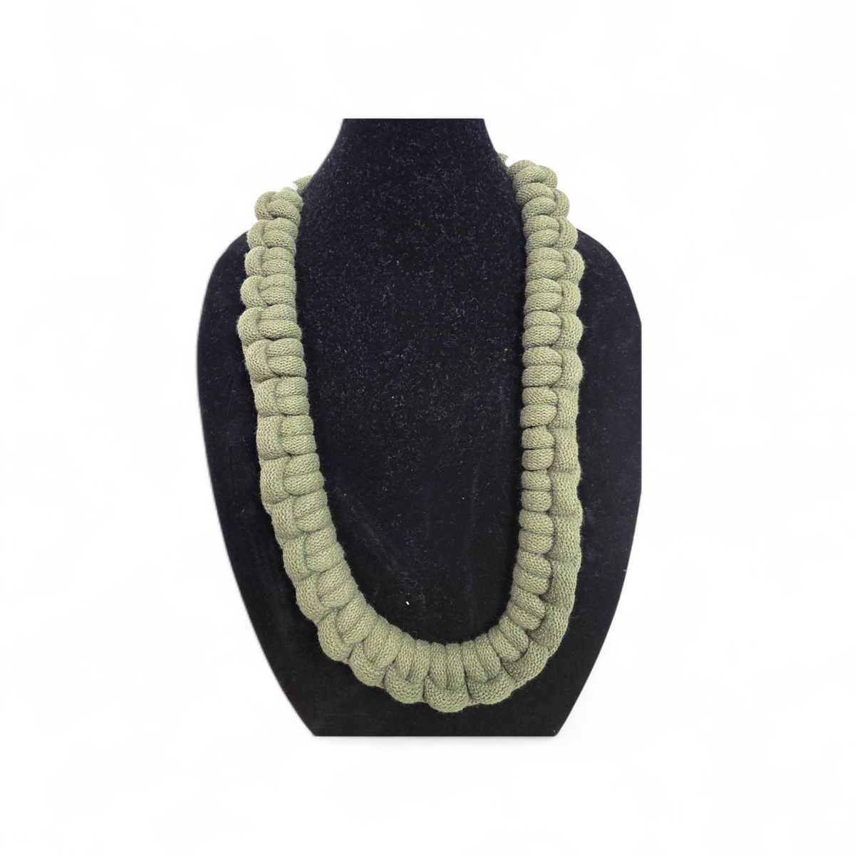 Olive Full Corded Macrame Necklace